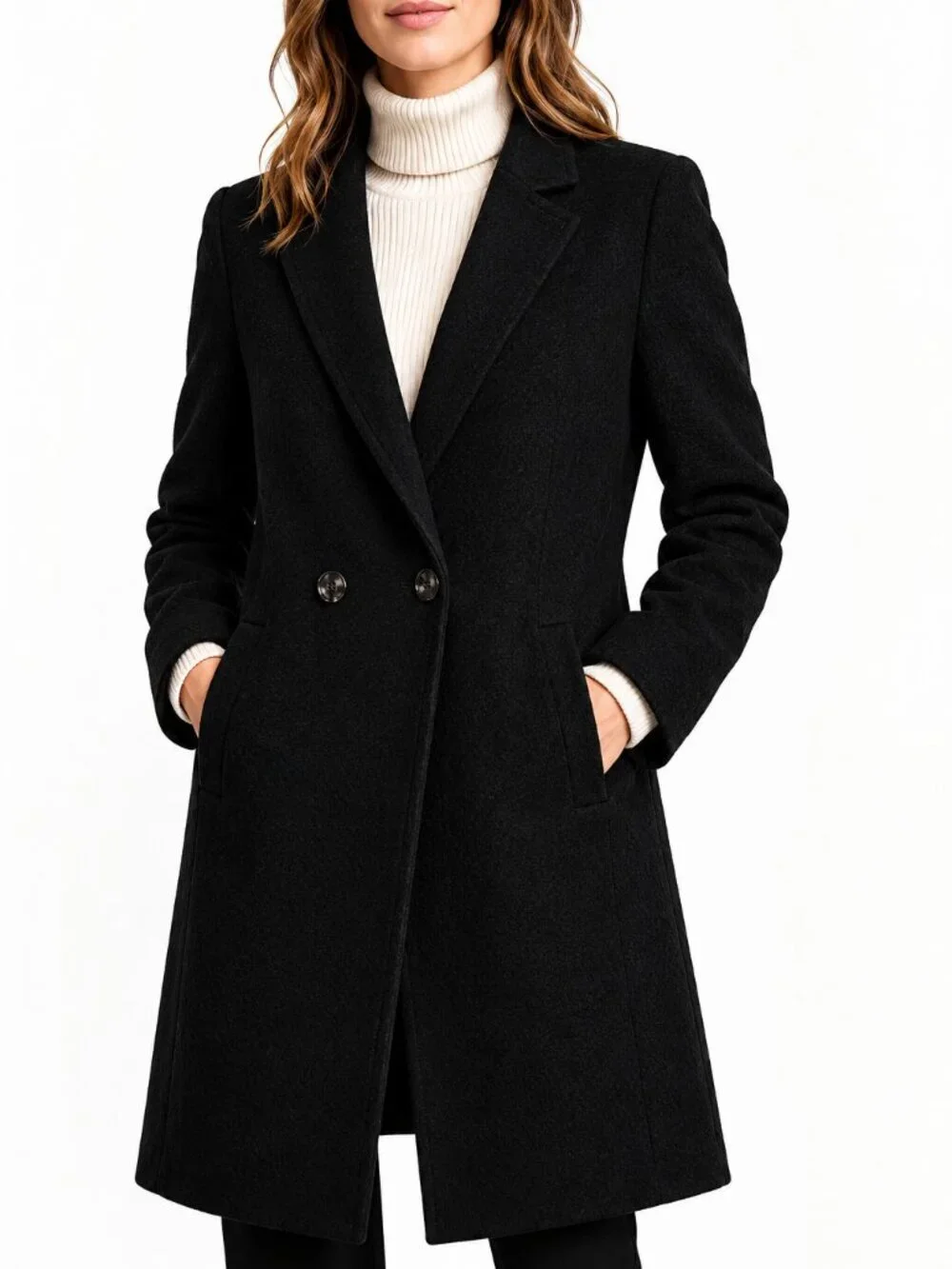 J. Crew Daphne Topcoat Italian Boiled Wool Black Coat